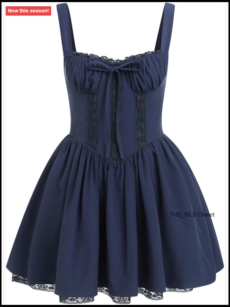 Floral Lace Corset Mini Dress Spaghetti Straps Sweetheart Neckline